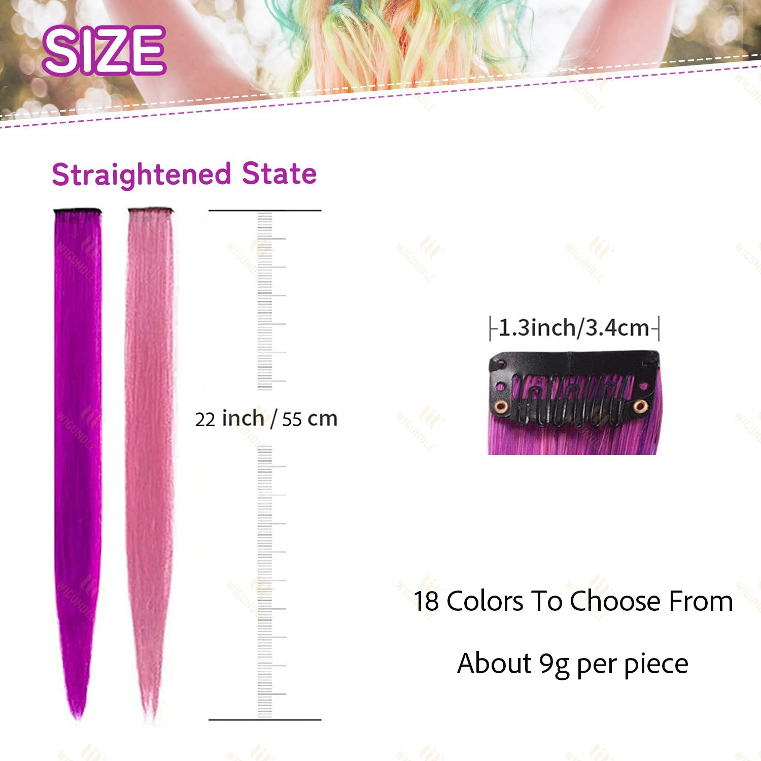 Hair Extensions Clip in 22 Inc - огляд і ціна Synthetic Wigs