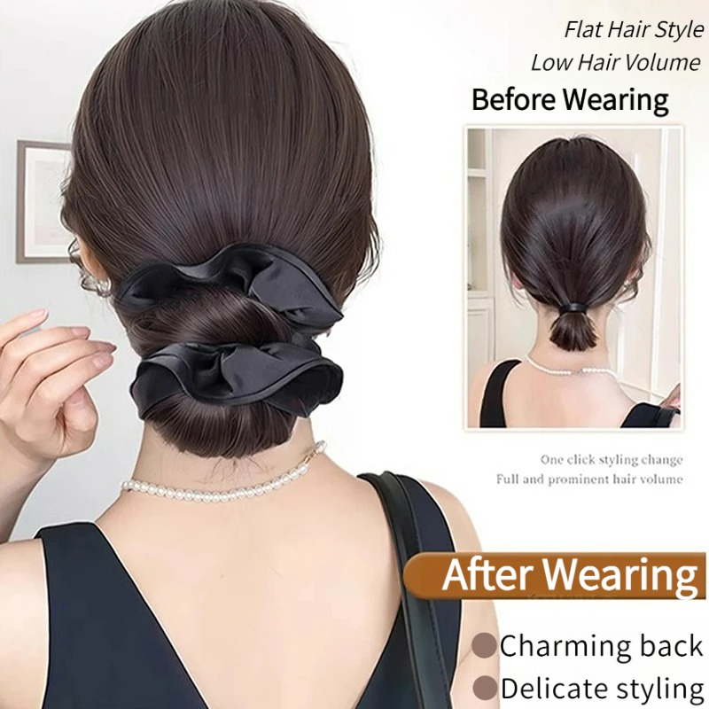 New Synthetic Satin Hair Tie C - огляд і ціна Claw Clip Messy Bun Hair Piece